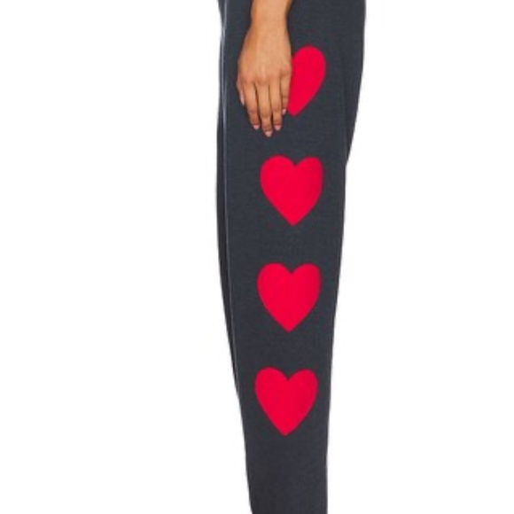 Heart Embroidery Sweatpant in Charcoal S - Picture 2 of 2
